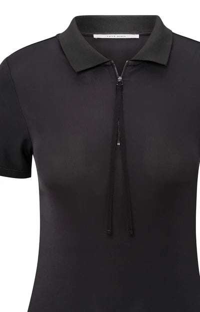 Kleid aus Jersey mit Polokragen und Reißverschluss,