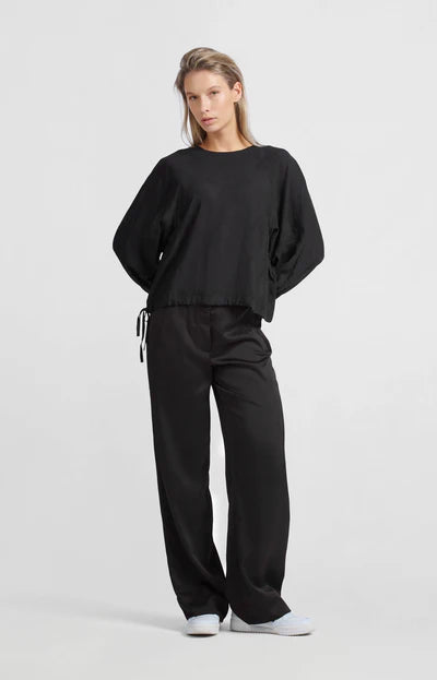 Langärmeliges Oberteil mit Muster und Kordelzug, YAYA