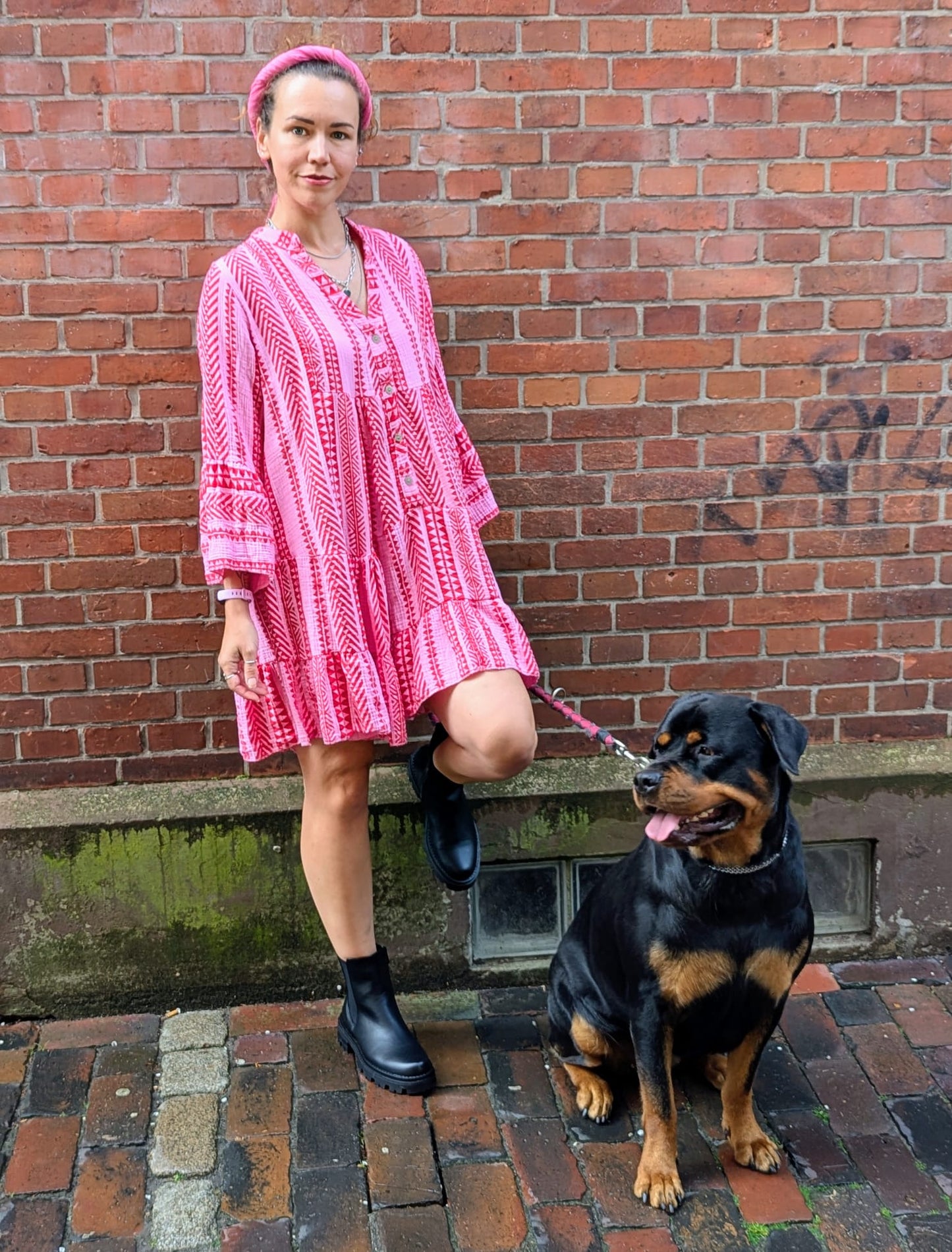 Kleid Rot Pink