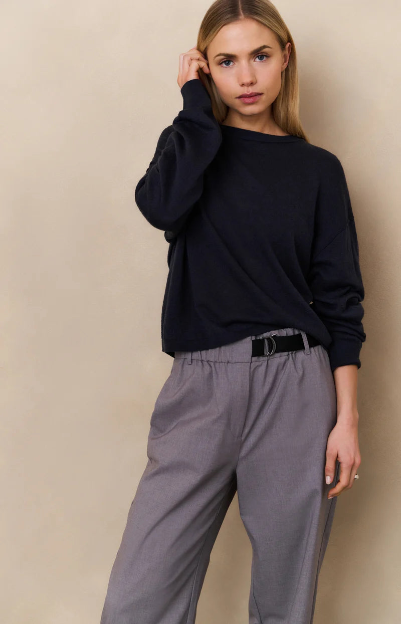 Strukturierter Strickpullover mit Rundhalsausschnitt, YAYA