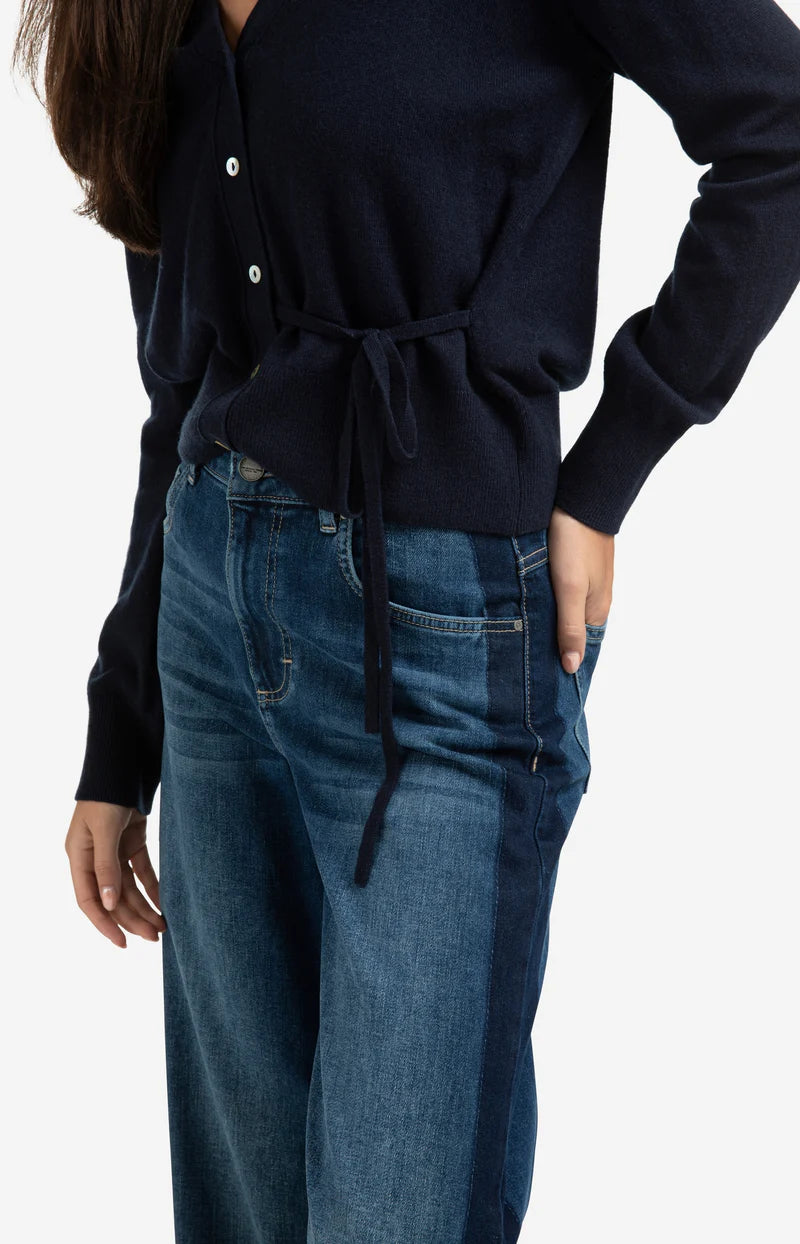 Cardigan mit V-Ausschnitt und Bindeverschluss YAYA